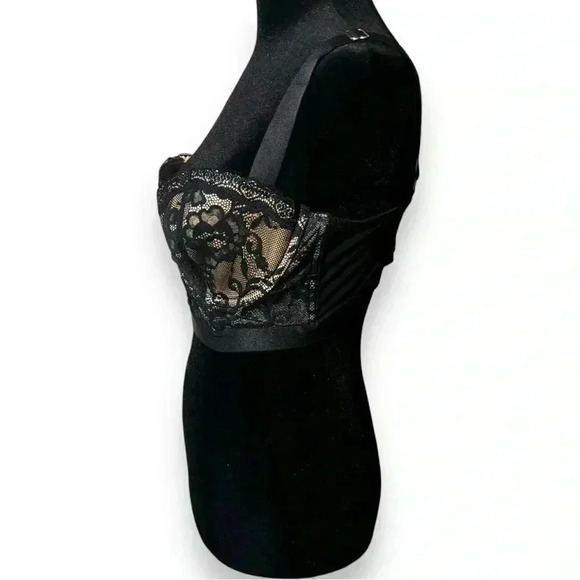 Adore Me NWT Temperence Contour 36D Black Lace XL Matching Cheeky Strappy Panty - Picture 11 of 16